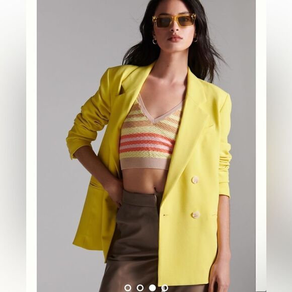 NWT Anthropologie  Double-Breasted Blazer Maeve women size 10 - Picture 1 of 16
